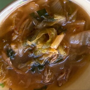 栄養満点なスープで芯から温まる！キムチスープ